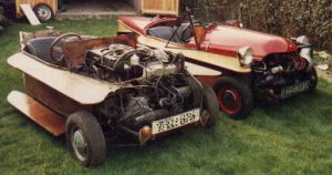 The prototype supercharged AF Spider in 'as found' condition together with another AF Spider