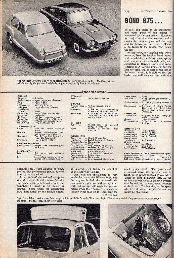 Bond 875 brochure