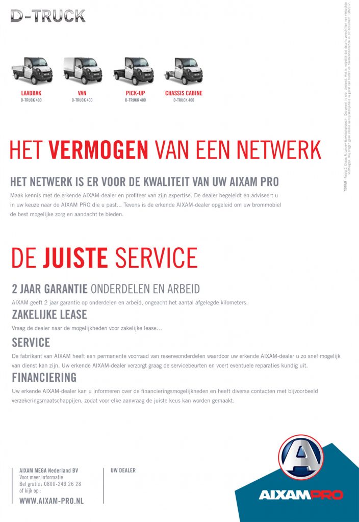 AIXAM Pro D-Truck 400 brochure