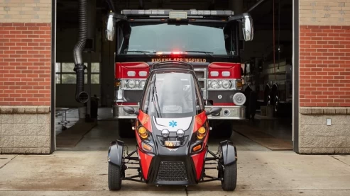 American firefighters will test a three-wheeled electric car Arcimoto Rapid Responder – photo 4